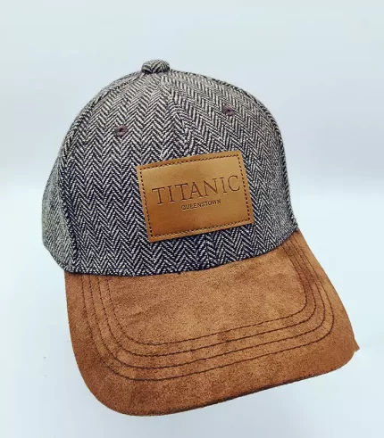 Titanic Tweed Baseball Cap - Brown