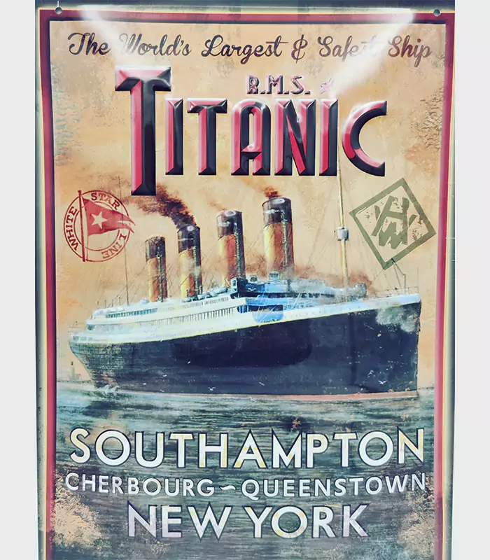 Titanic Vintage Metal Poster