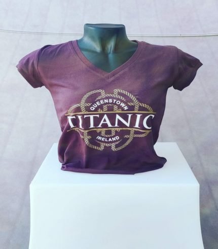 Purple Titanic Ladies T-Shirt Anchor Design