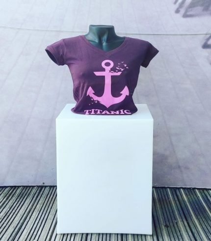 Purple Titanic Ladies T-Shirt Anchor Design