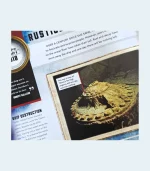 Photograph of Titanic’s rusted bow featured on the "Discovering Titanic" informational exhibit panel with text and a shipwreck quotation.