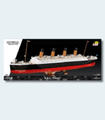 Box of the Titanic 3,260 Piece Building Block Set by Cobi, featuring an image of the assembled model on the front.